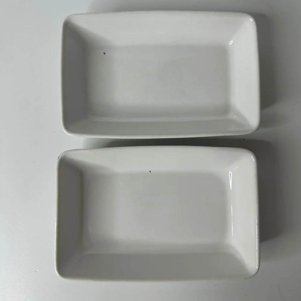2 American Airlines Hall China Individual Casserole‎ Dishes 73-DI-32 USA Vintage